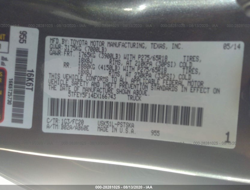 5TFEY5F14EX166743