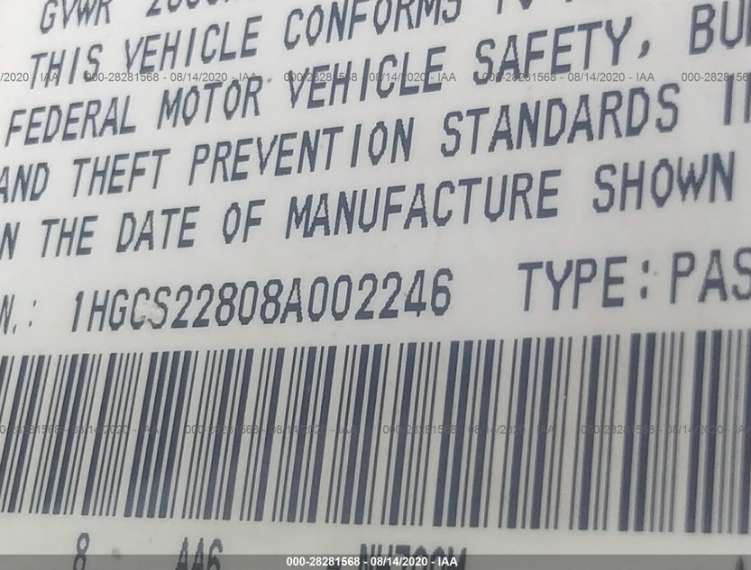 1HGCS22808A002246