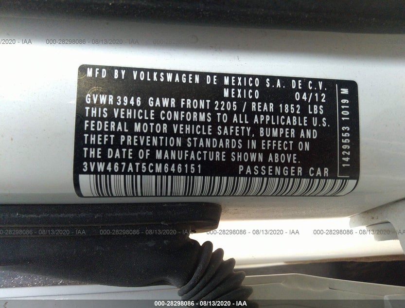 3VW467AT5CM646151