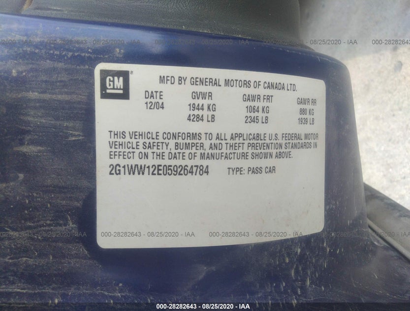 2G1WW12E059264784
