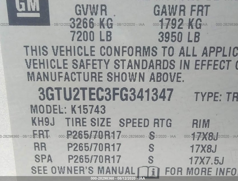 3GTU2TEC3FG341347