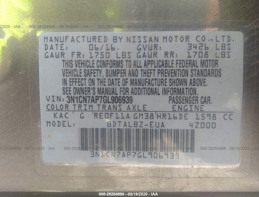 3N1CN7AP7GL906939