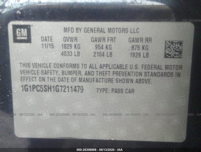 1G1PC5SH1G7211479