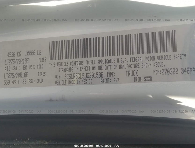 3C6UR5CL5JG301586