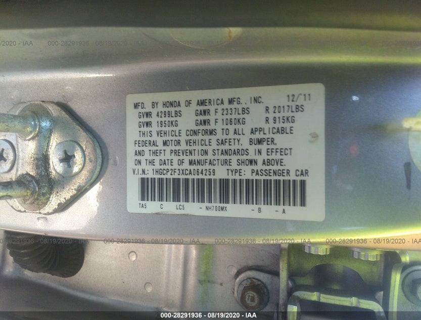 1HGCP2F3XCA064259