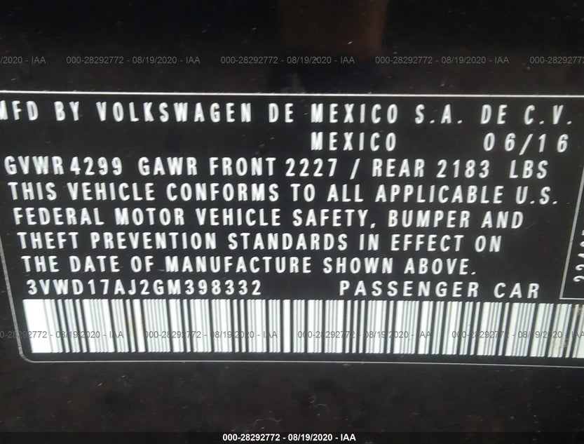 3VWD17AJ2GM398332