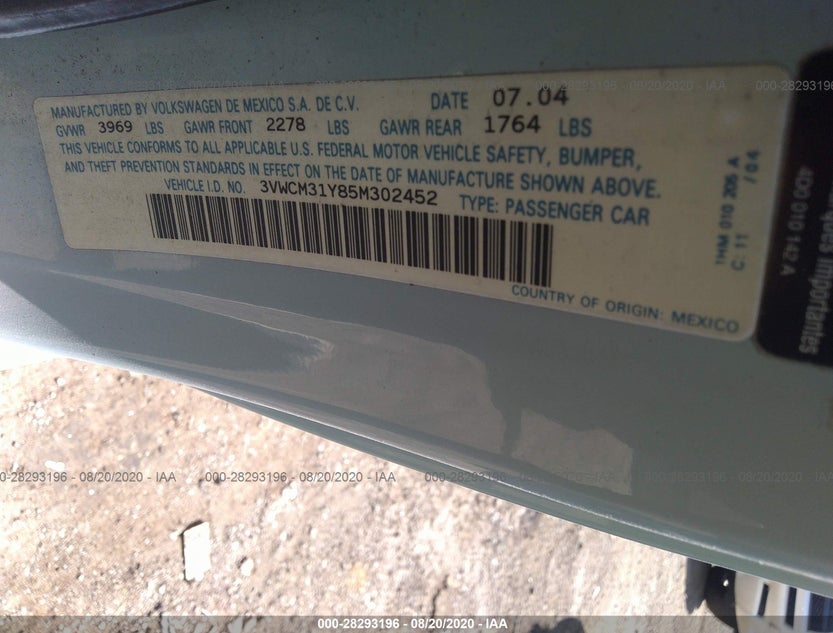 3VWCM31Y85M302452