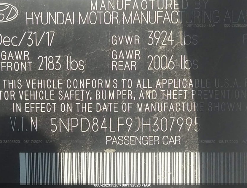 5NPD84LF9JH307995