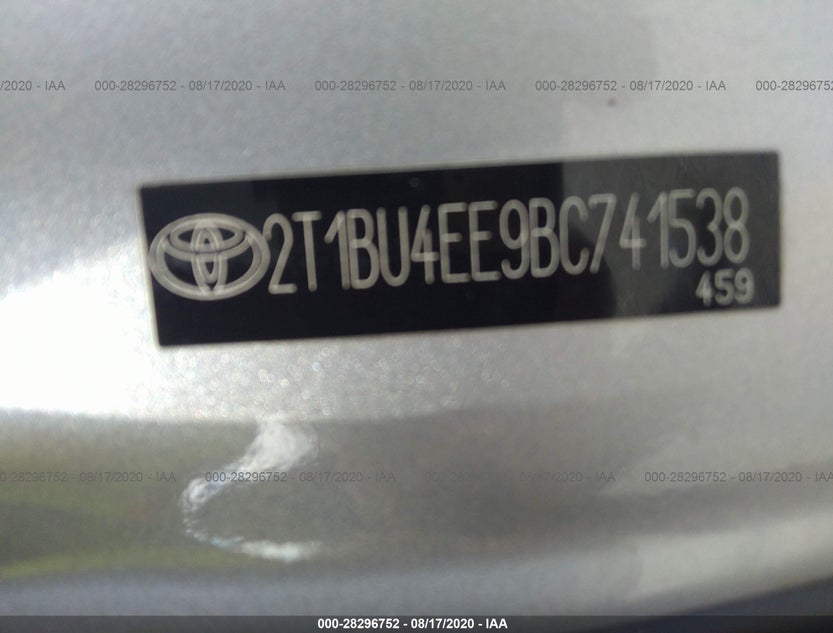 2T1BU4EE9BC741538