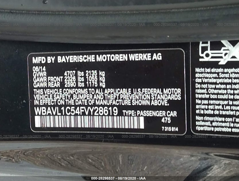WBAVL1C54FVY28619