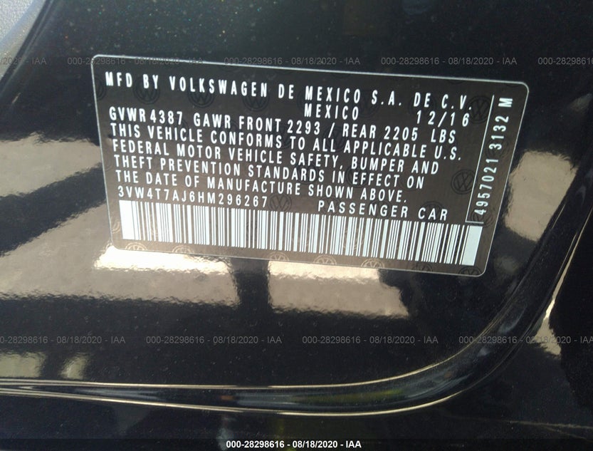 3VW4T7AJ6HM296267