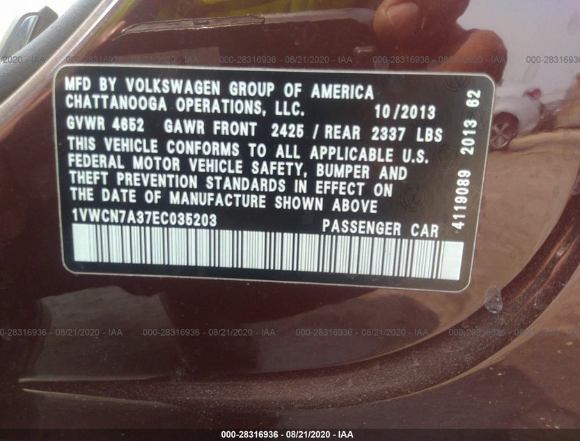 1VWCN7A37EC035203