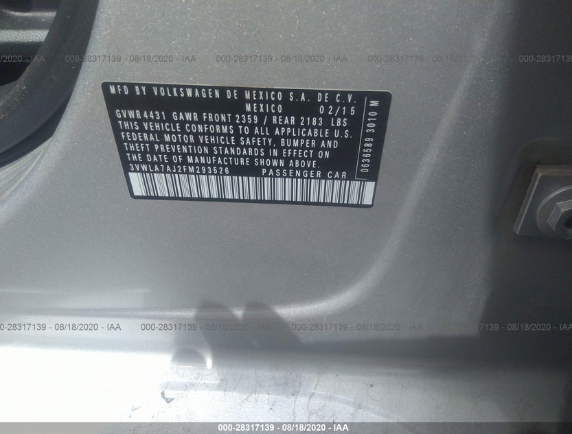 3VWLA7AJ2FM293526