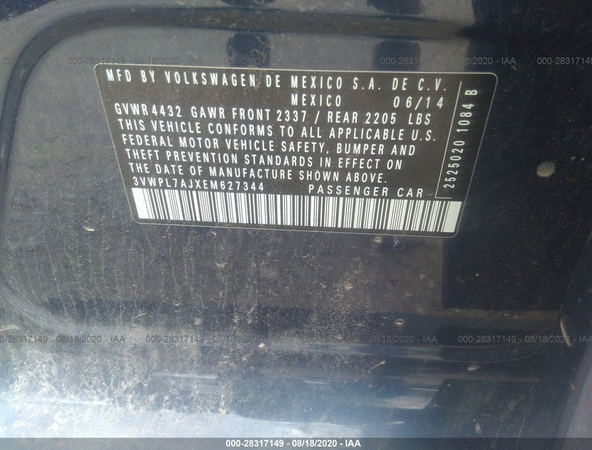 3VWPL7AJXEM627344