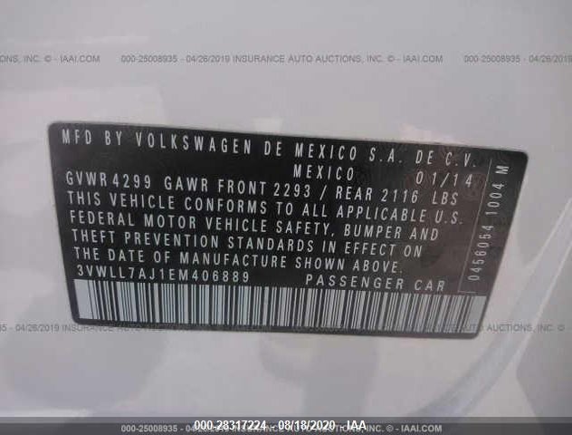 3VWLL7AJ1EM406889