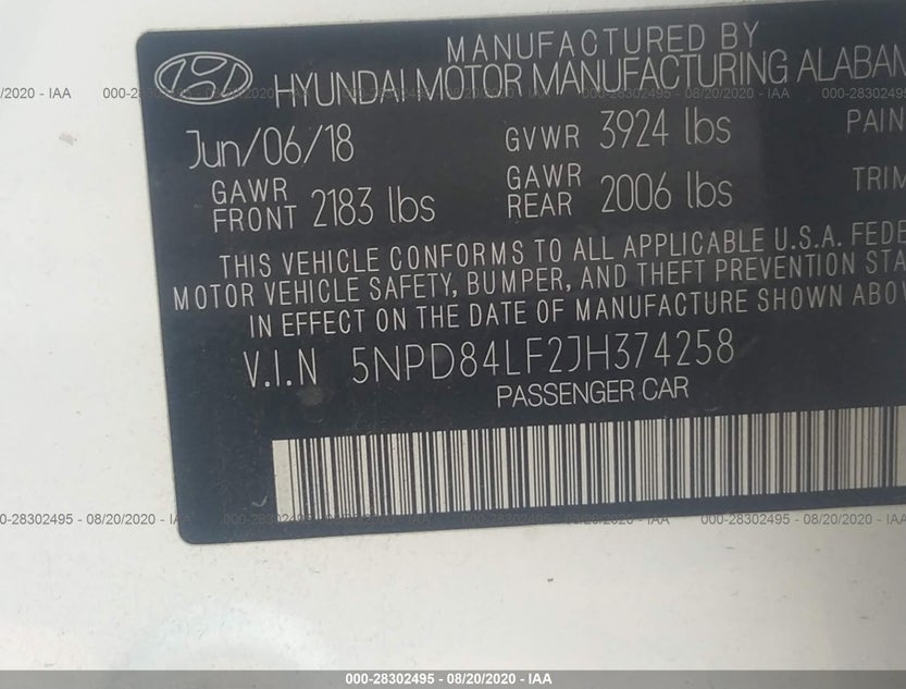 5NPD84LF2JH374258