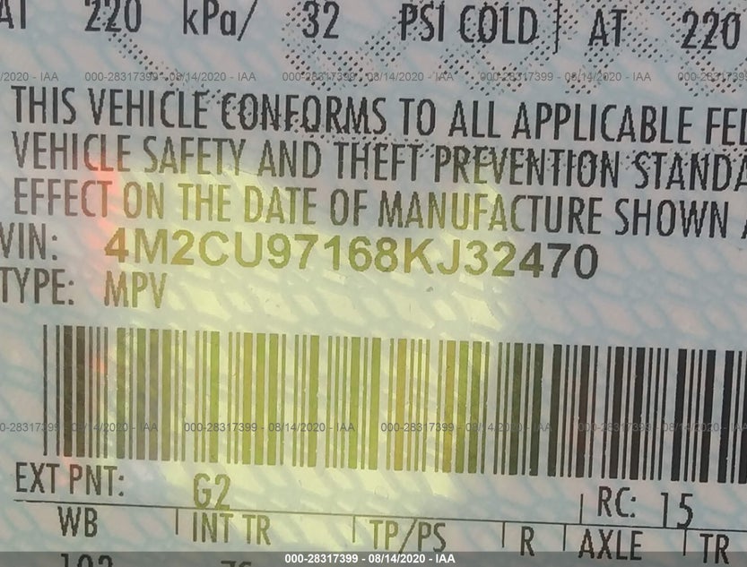 4M2CU97168KJ32470
