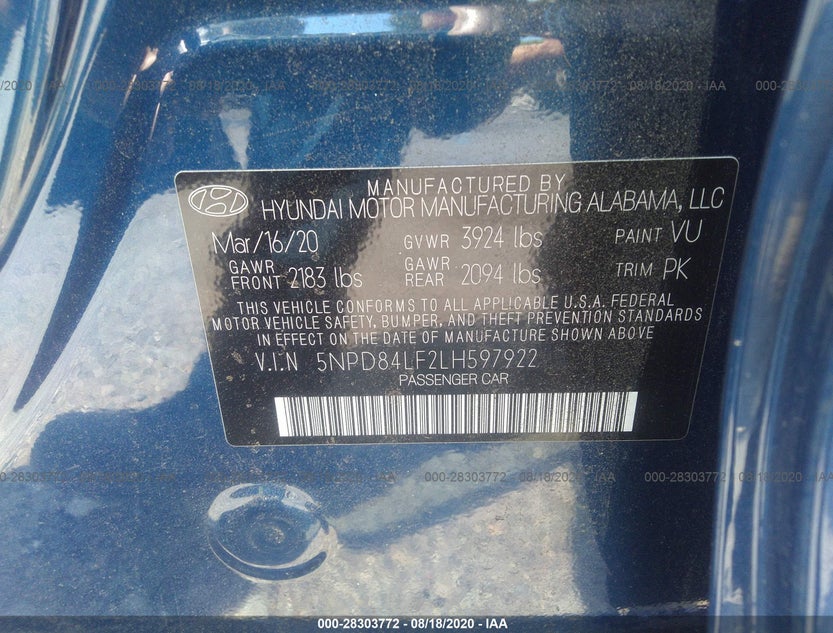 5NPD84LF2LH597922