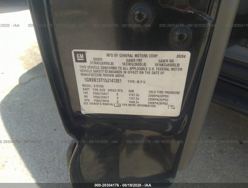 1GNEK13T15J141261
