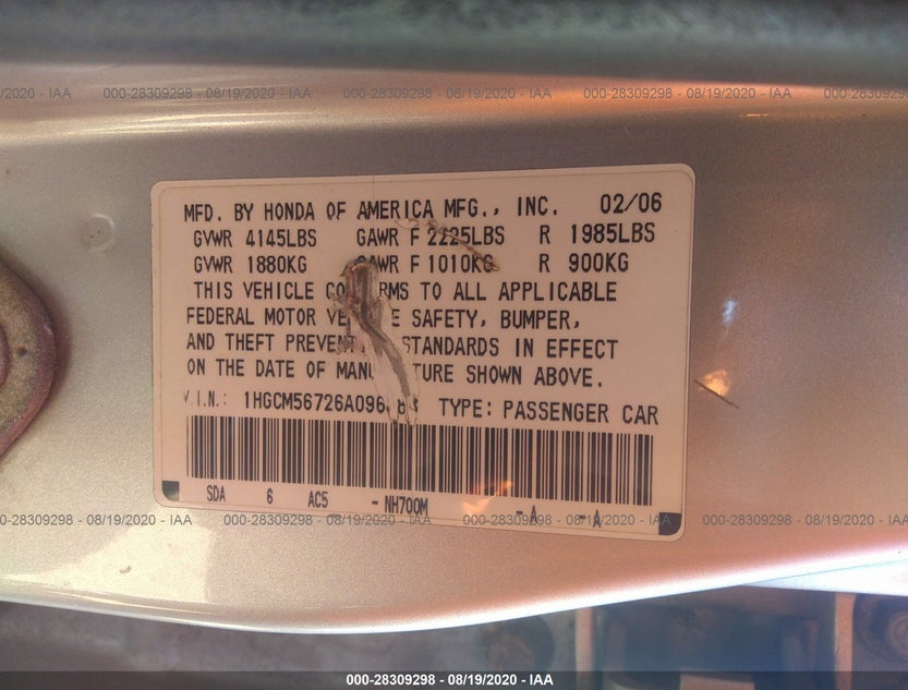 1HGCM56726A096883