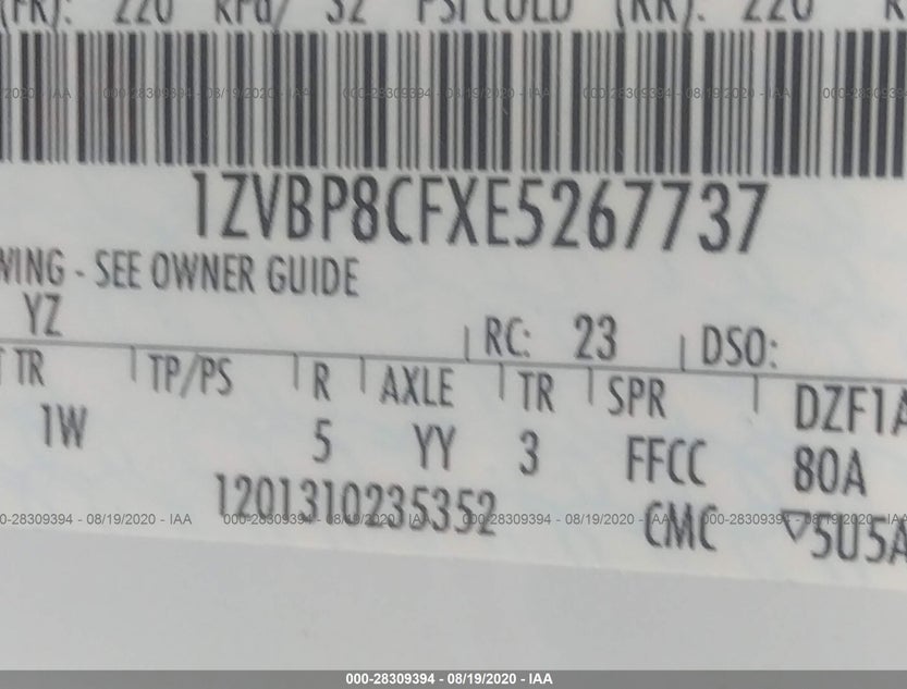 1ZVBP8CFXE5267737