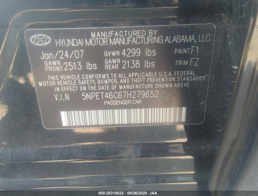 5NPET46C67H279652