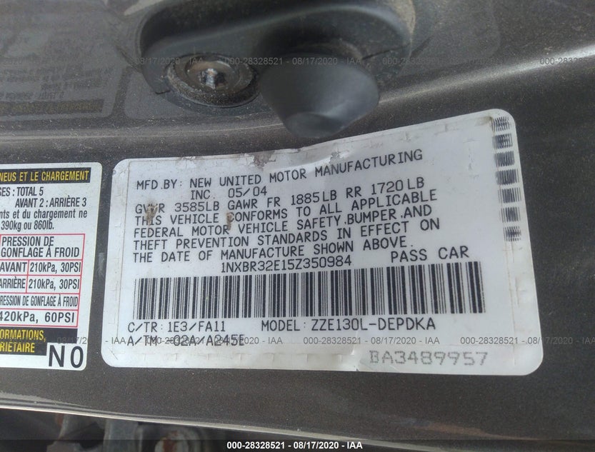 1NXBR32E15Z350984