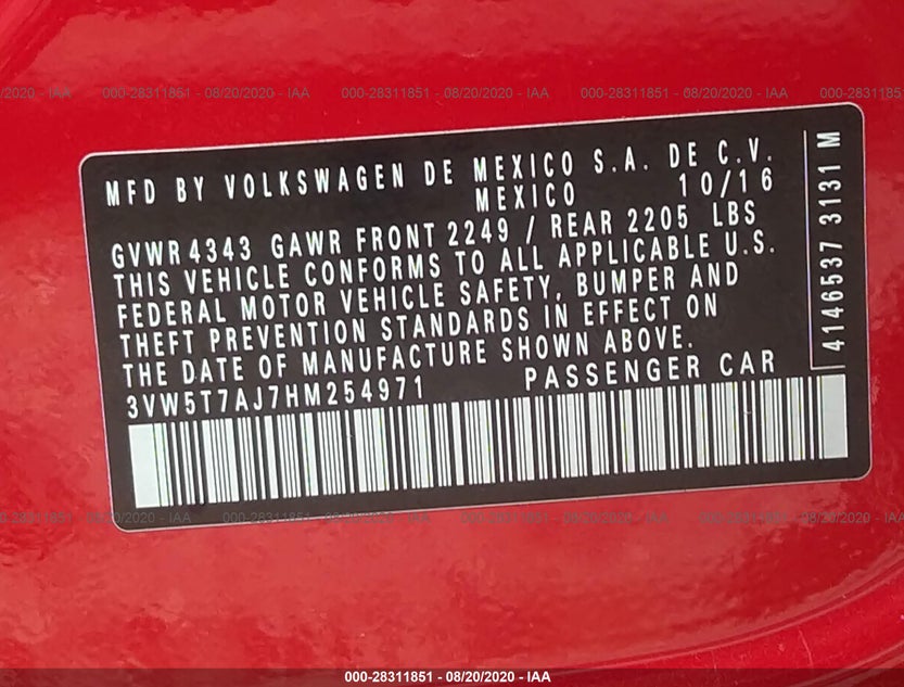 3VW5T7AJ7HM254971