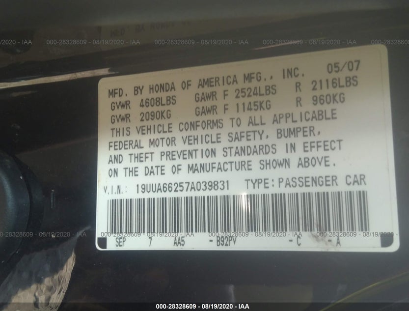 19UUA66257A039831