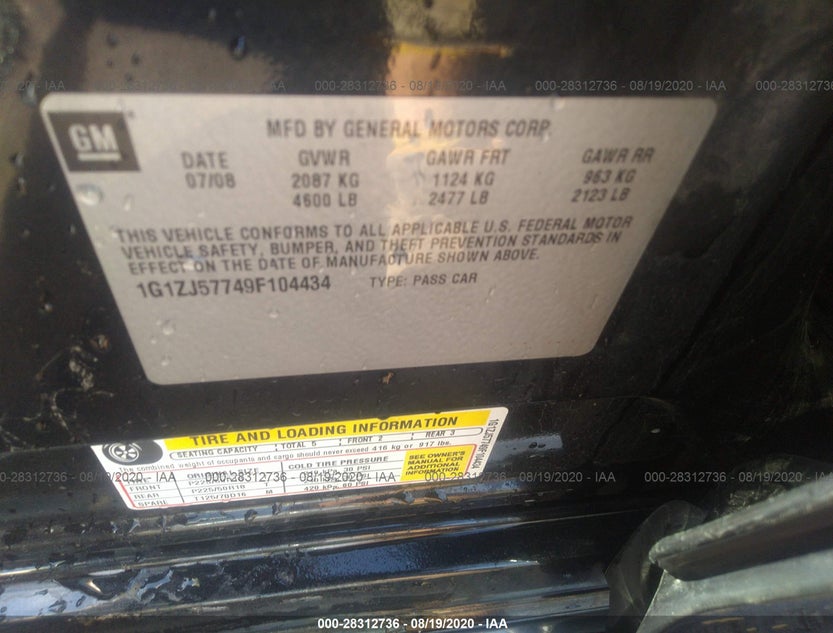 1G1ZJ57749F104434