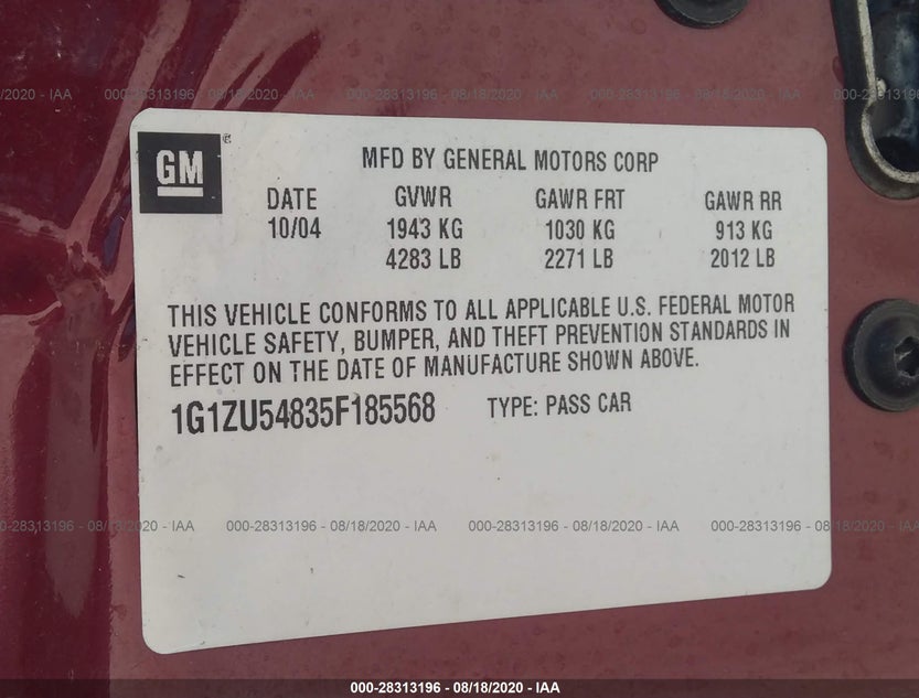 1G1ZU54835F185568