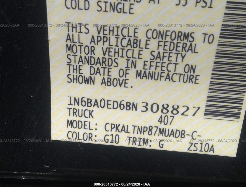 1N6BA0ED6BN308827