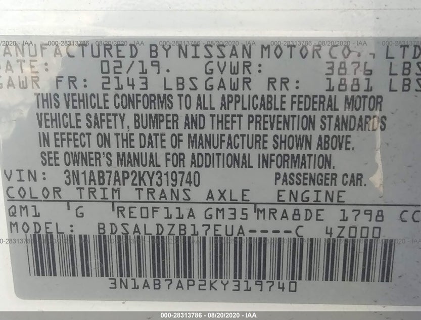 3N1AB7AP2KY319740