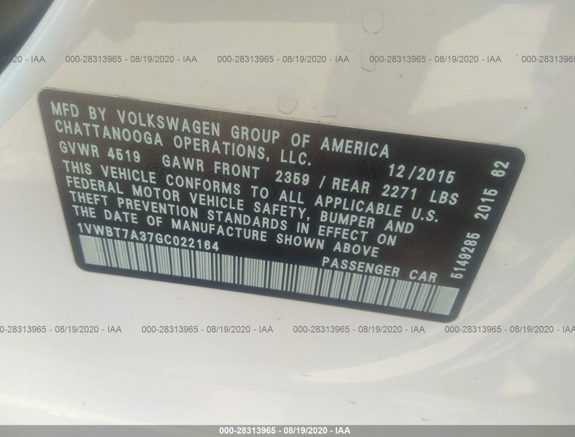 1VWBT7A37GC022164