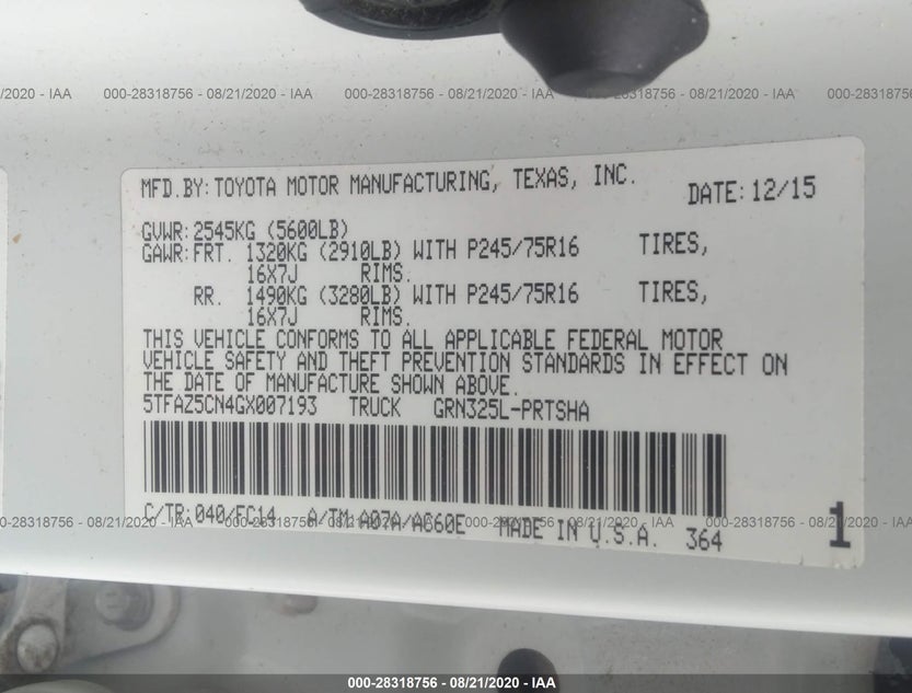 5TFAZ5CN4GX007193