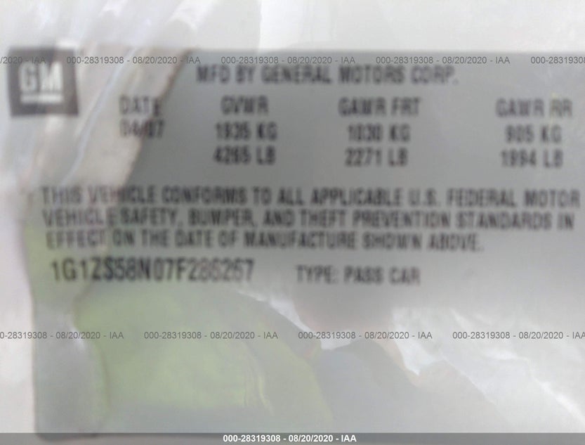 1G1ZS58N07F286267