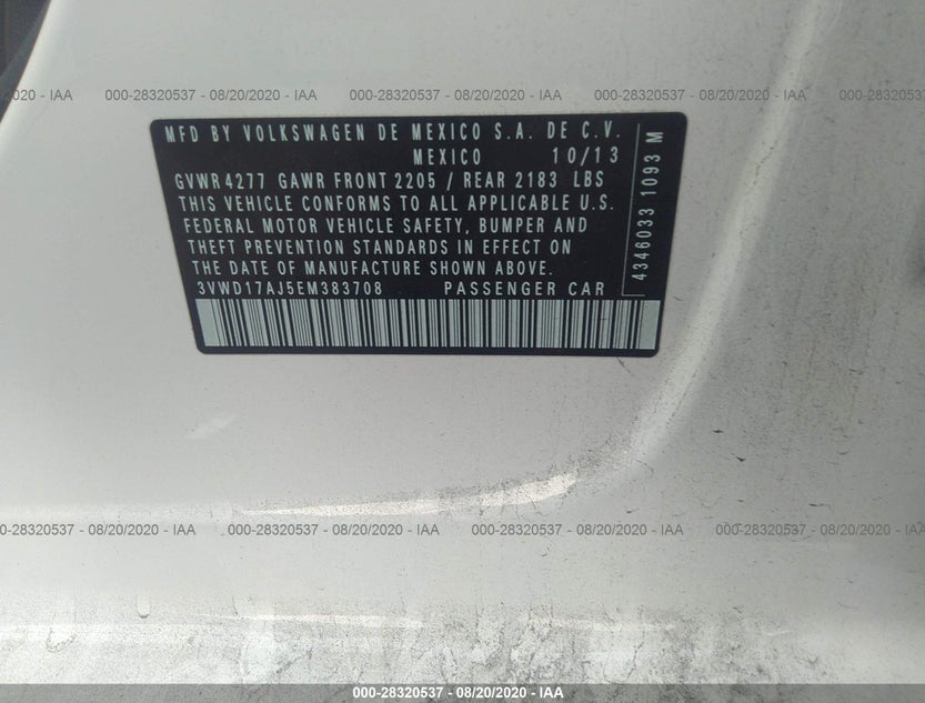 3VWD17AJ5EM383708