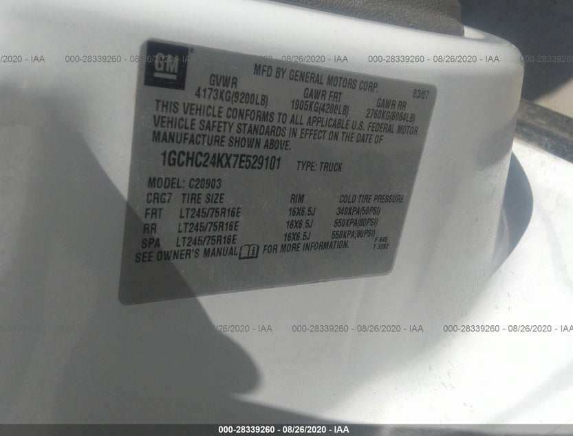 1GCHC24KX7E529101