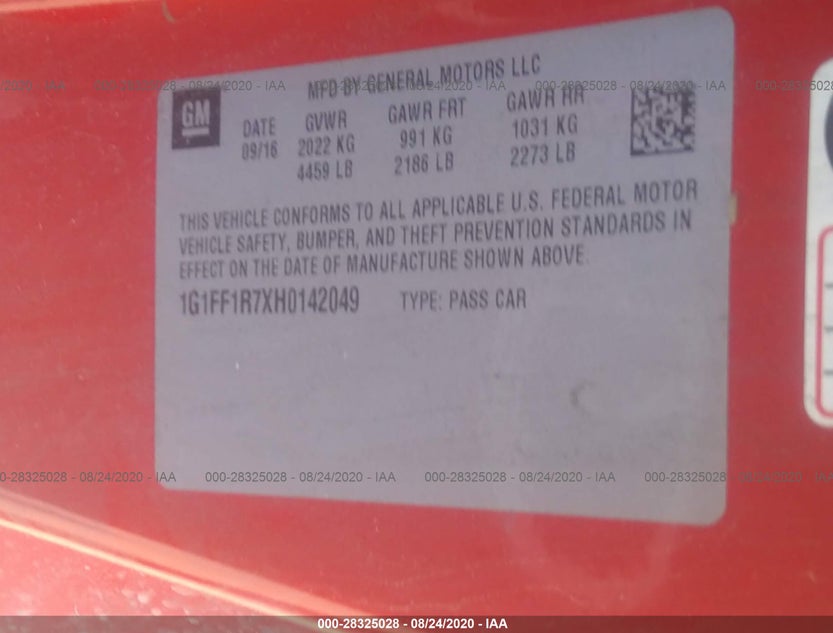 1G1FF1R7XH0142049