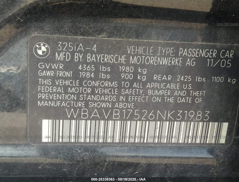 WBAVB17526NK31983