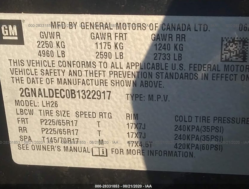 2GNALDEC0B1322917