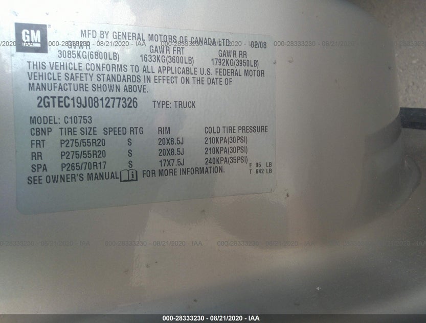 2GTEC19J081277326