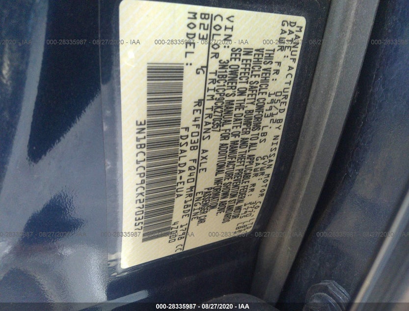 3N1BC1CP9CK270357