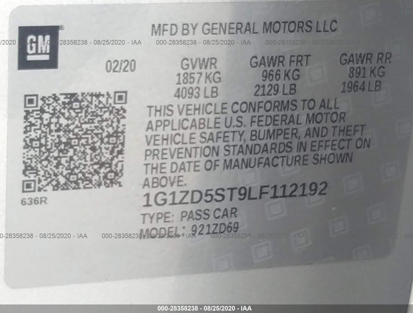 1G1ZD5ST9LF112192