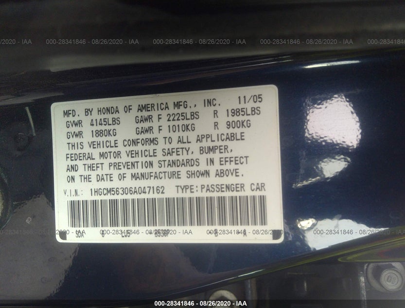 1HGCM56306A047162