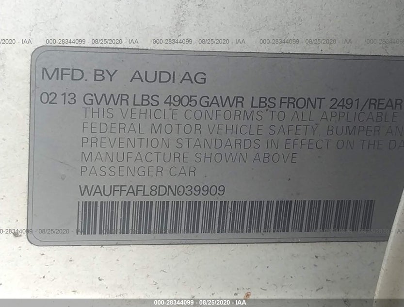 WAUFFAFL8DN039909