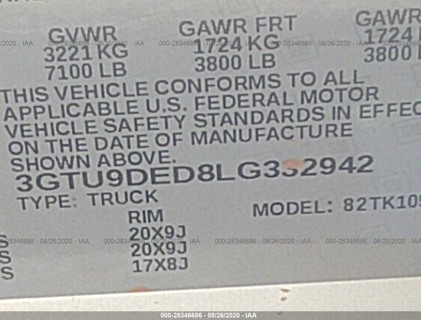 3GTU9DED8LG332942