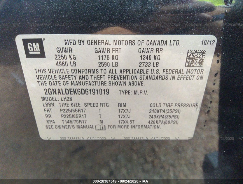 2GNALDEK6D6191019