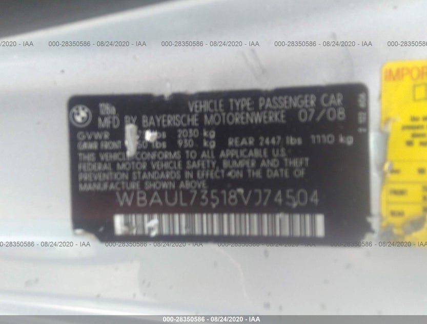 WBAUL73518VJ74504