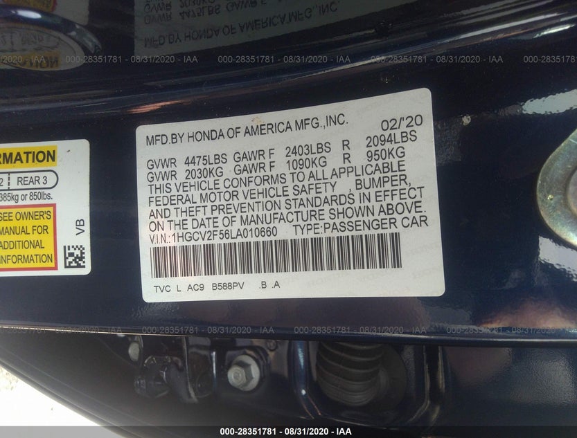 1HGCV2F56LA010660